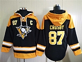 Penguins 87 Sidney Crosby Black All Stitched Pullover Hoodie,baseball caps,new era cap wholesale,wholesale hats